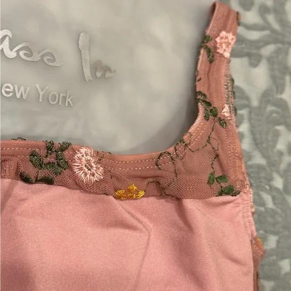 Class In ballet rose floral mesh accents petite leotard NWT - Picture 7 of 12